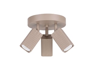 Plafonnier rayo 3p taupe aluminium moderne 18x20x20cm