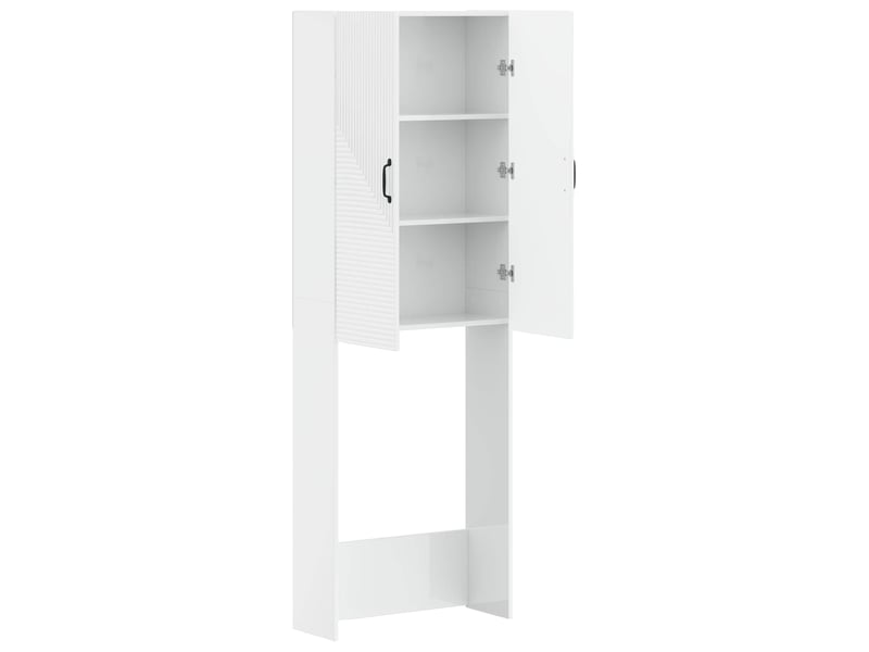 Armoire de toilette, meuble de toilette haarlem blanc brillant 66x25.5x190 cm - Conforama D