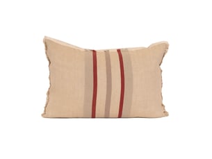Coussin rayé en lin et coton 50x80 cm