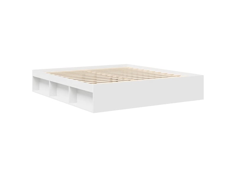  Lit double- lit adulte -  cadre de lit sans matelas blanc 180x200 cm  - Conforama C