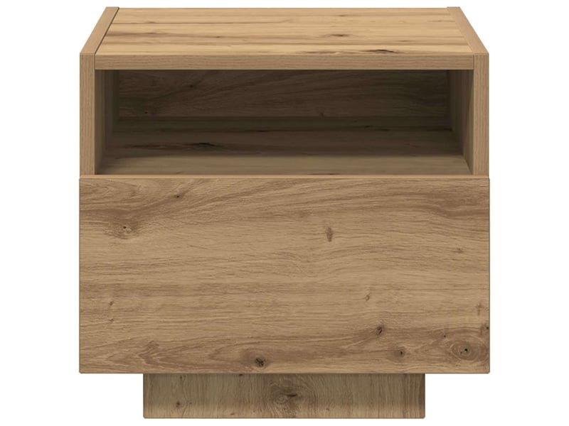  Table de chevet - cabinet de chevet - table de nuit chêne artisanal 40 x 39 x 37 cm  - Conforama E