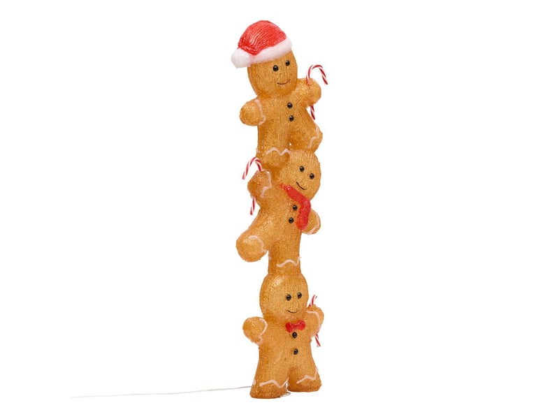  Lot de 3 pains d'épices de noël lumineux d'extérieur 50 led 8 fonctions h. 59 cm sur secteur  - Conforama A