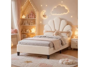 Lit simple 90x200 cm <strong></strong>  <strong></strong> coloris beige
