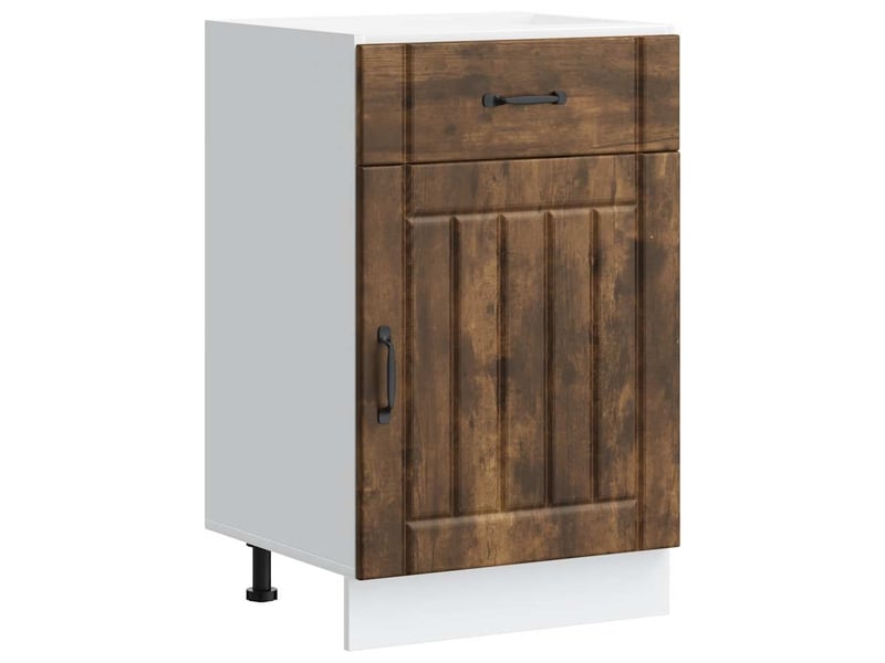 Meuble de rangement, armoire de cuisine lucca chêne fumé bois ingénierie shl5211 - Conforama A