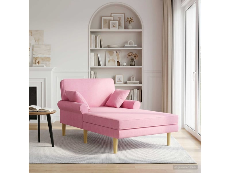  Vidaxl méridienne rose tissu  - Conforama B