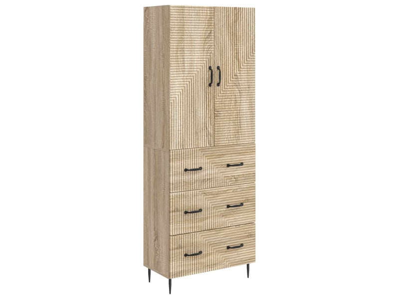  Ensemble de meubles 2 pcs, rangement de salon 66 x 34,5 x 90 cm bois d'ingénierie shl2724  - Conforama A