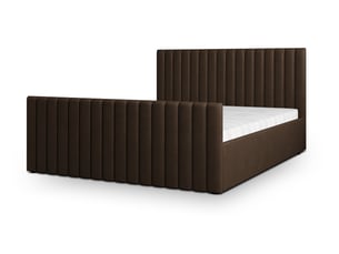 Lit coffre 180x200 cm <strong>MASSENO</strong>  <strong></strong> coloris marron