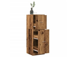 Meuble de rangement, armoire d'apothicaire vieux bois 40x41x118 cm bois d'ingénierie
