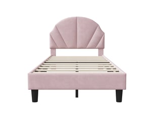 Lit simple 90x200 cm <strong>Lonelyo</strong> <strong></strong> coloris rose