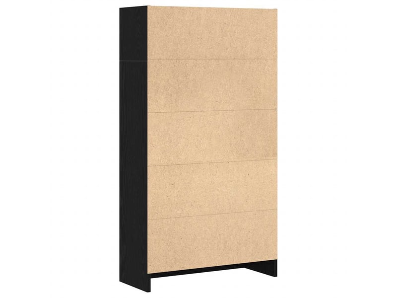  Bibliothèque, meuble de rangement salon en chêne noir 60 x 24 x 109 cm bois d'ingénierie  - Conforama E