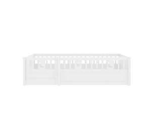 Lit simple 90x190 cm   Sol Morn coloris blanc