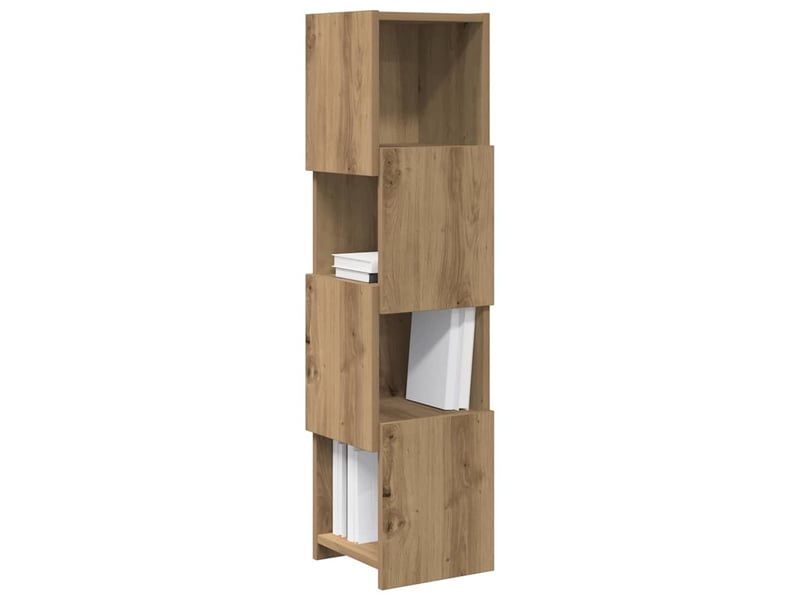  Meuble d'angle, meuble de rangement salon 25,5x25x102cm bois d'ingénierie chêne artisanal  - Conforama C