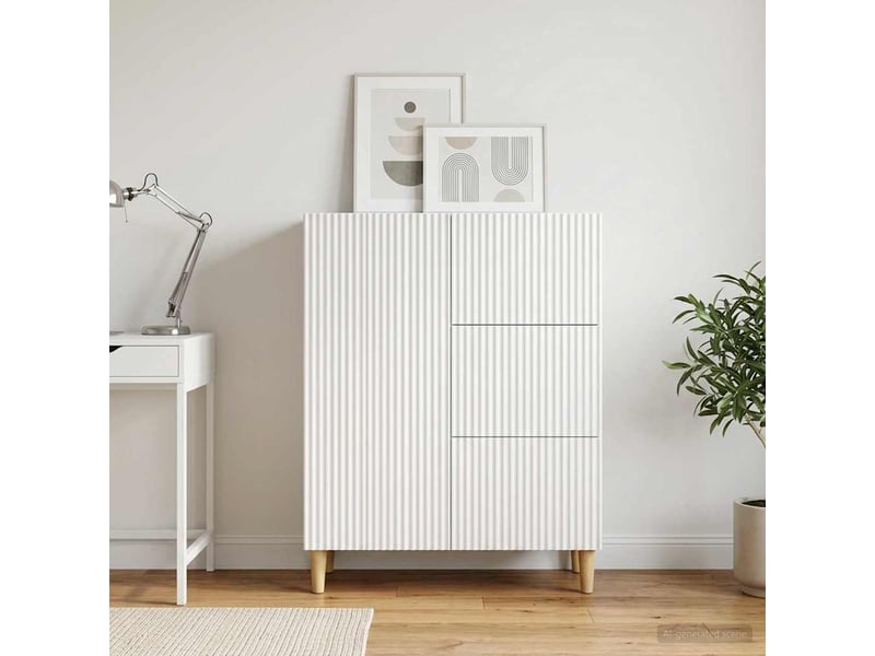  Buffet - bahut - meuble de rangement blanc 66 x 34,5 x 90 cm bois d'ingénierie  - Conforama B
