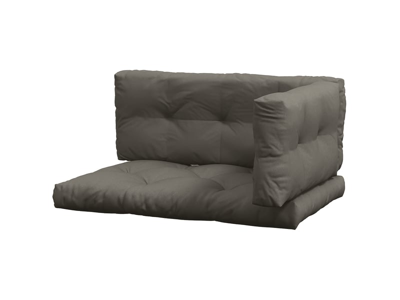  Coussin d'assise pour mobilier de jardin, résistant aux intempéries, capitonné, 120 cm x 80 cm x 12 cm, gris  - Conforama B
