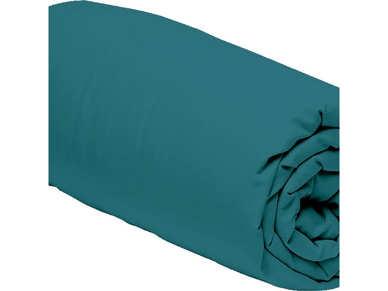  Drap housse 180x200+30 cm percale de coton emeraude PD25598 - Conforama B
