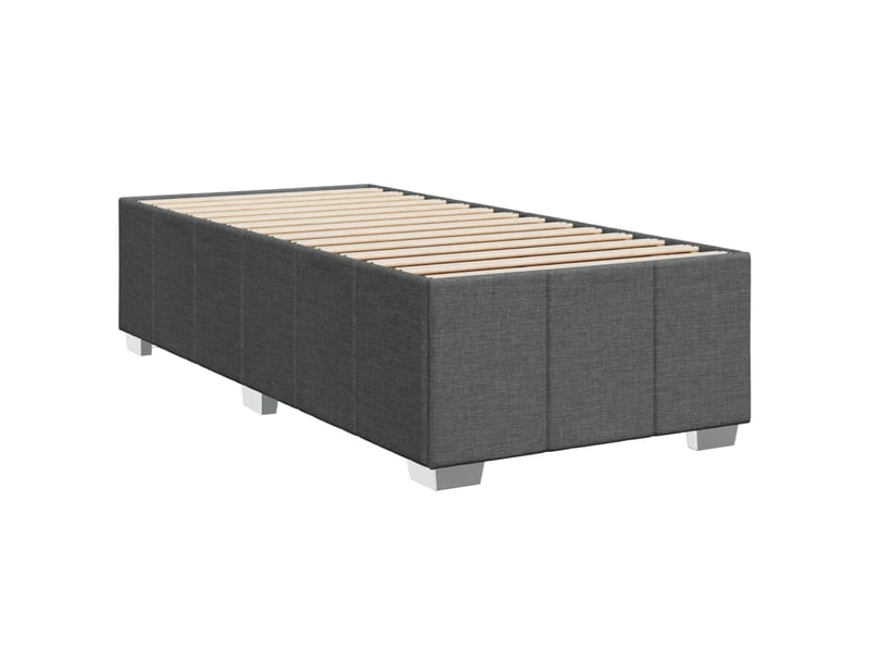  Lit simple- lit adulte -  cadre de lit sans matelas gris foncé 90x190 cm tissu  - Conforama B