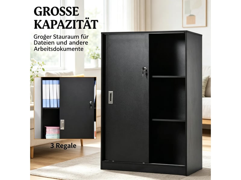  Armoire à documents moderne, meuble de bureau, armoire de rangement  - Conforama E
