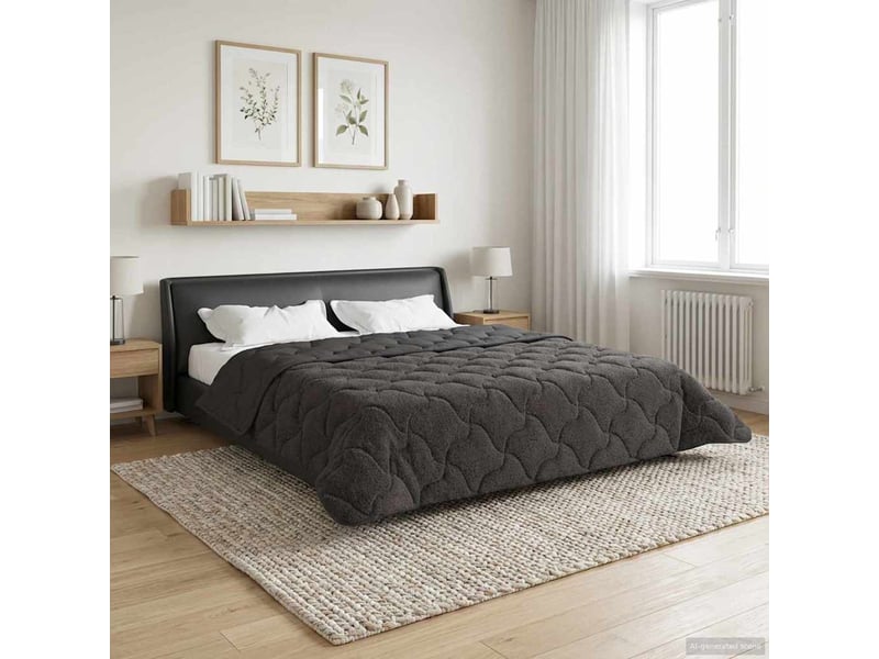  Duvet d'hiver - couette 220 x 260 cm hiver - couette anthracite respirant  - Conforama B