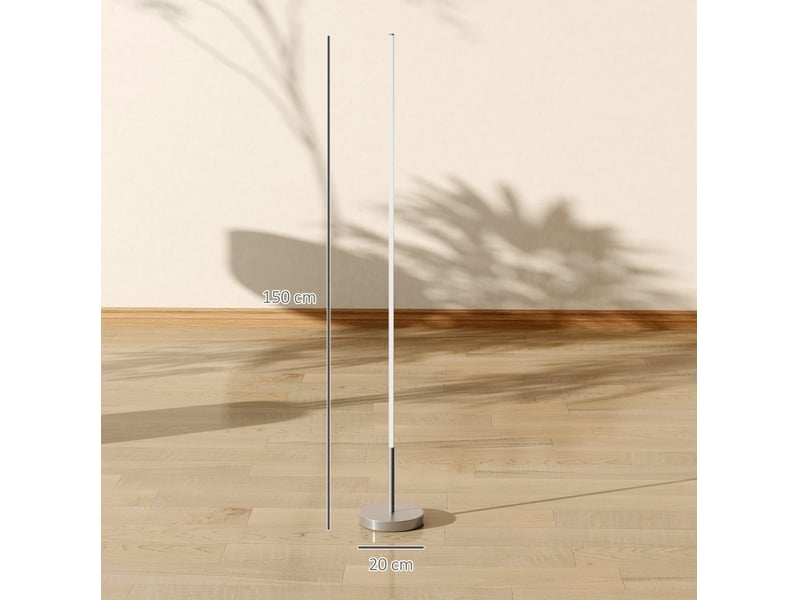  Lampadaire led 20x20x150 cm température de couleur réglable argenté  - Conforama E