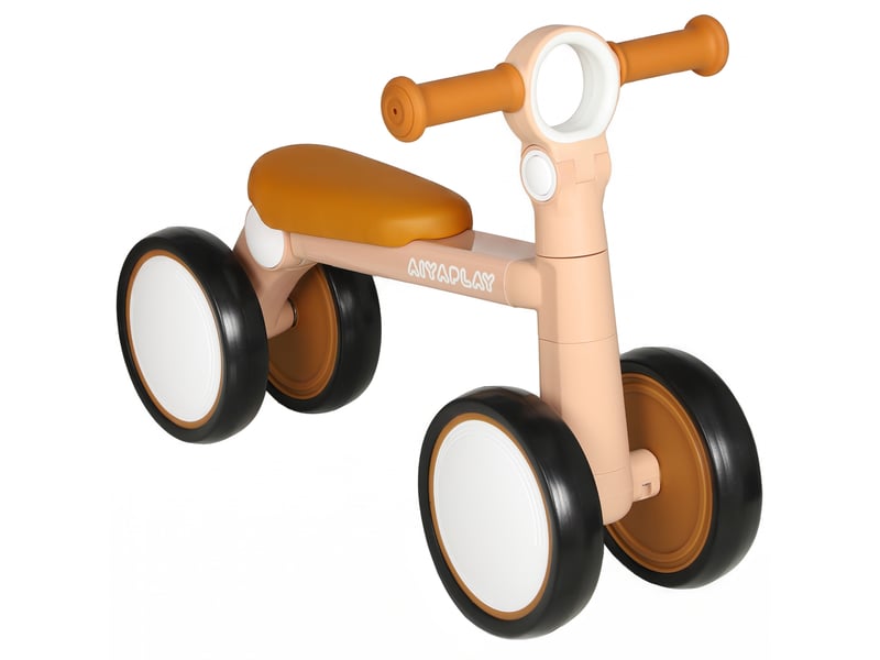  Draisienne bébé 1-2 ans pliable, cadre léger en aluminium, siège guidon réglables, pneus silencieux, 57x28,5x40cm, rose  - Conforama A