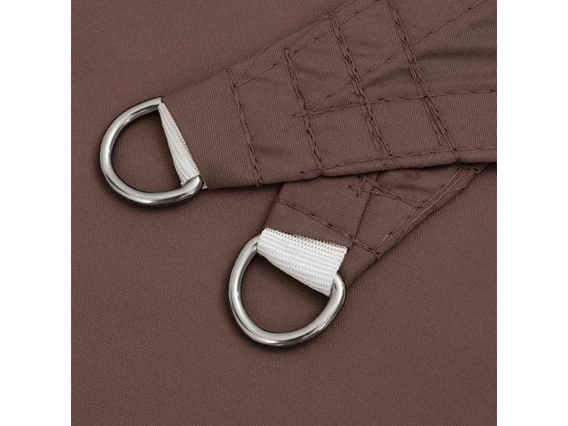  Voile de parasol - voile d'ombrage tissu oxford triangulaire 5x5x6 m marron  - Conforama E