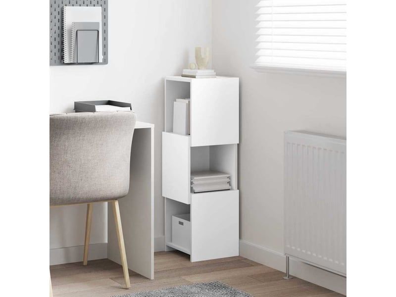  Meuble d'angle, meuble de rangement salon 30,5x30x95cm bois d'ingénierie  - Conforama D