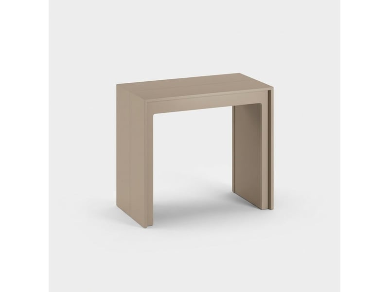 Console extensible gain de place en mdf anti-rayures, made in italy, nivara - gris tourterelle  - Conforama A