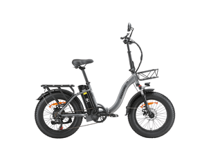 Vélo électrique pliant sinohon b20, 20po fat bike, 7 vitesses, gris