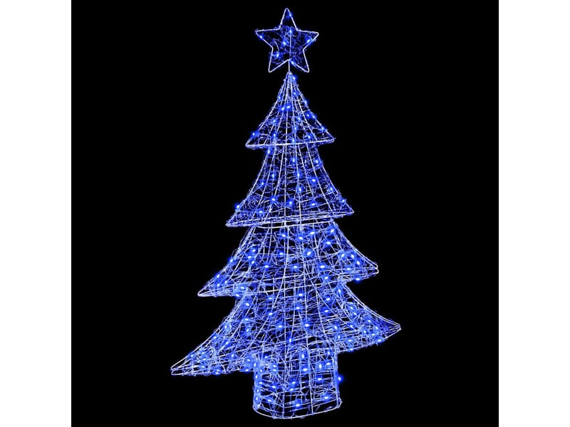  Sapin de noël - arbre de noël 100 led bleu 120 cm acrylique  - Conforama E