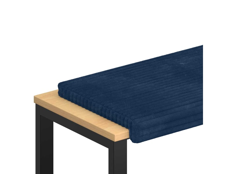  Coussin de banc, coussin d'assise, coussin de canapé velours côtelé en peluche bleu marine cf53866  - Conforama A