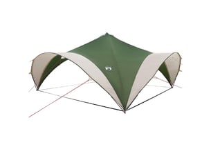 Tente de fête, tente de camping vert 600x600x400 cm polyester et acier