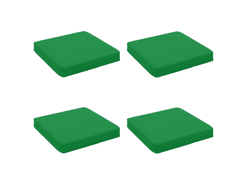  Lot de 4 coussins de siège, coussins d'assise vught 100 % polyester vert cf60747  - Conforama A