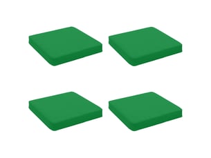 Lot de 4 coussins de siège, coussins d'assise vught 100 % polyester vert cf60747