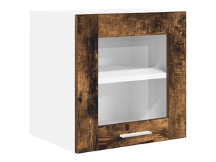 Meuble de rangement cuisine, armoire suspendue chêne fumé 40x31x40cm bois d'ingénierie