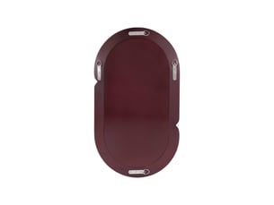Miroir ovale à fixer coloris rouge <strong></strong>  <strong></strong> - 70 cm x 40 cm