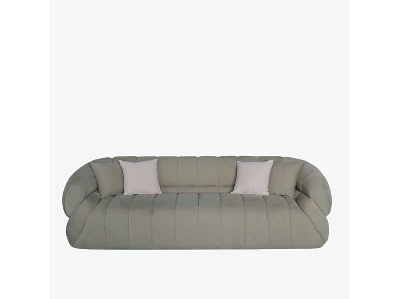 Canapé 3 places en tissu vert  - Conforama A