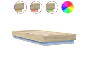 Lit simple 90x200 cm    coloris marron