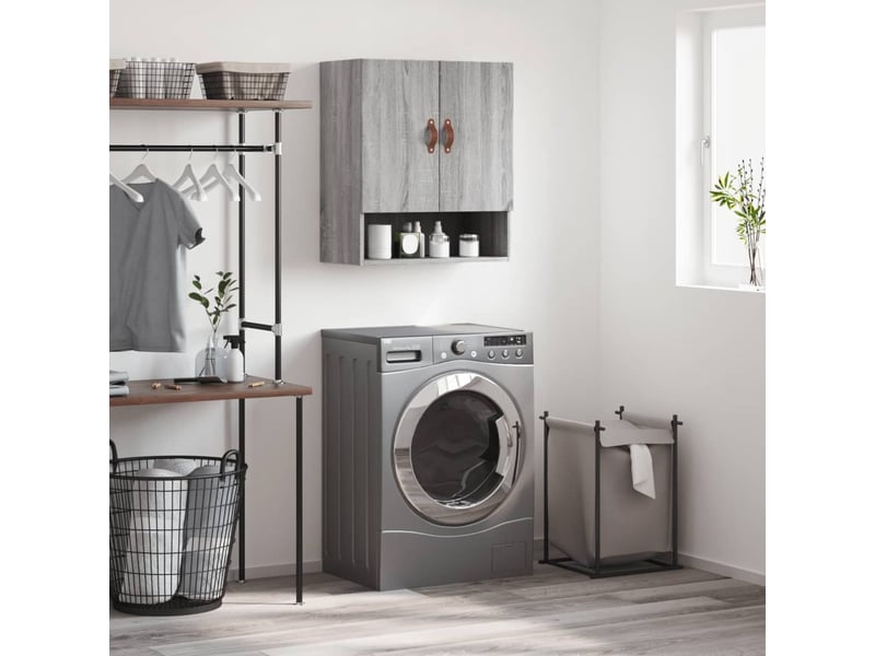  Armoire murale salon, meuble de rangement sonoma gris 60x31x70cm bois d'ingénierie shl1888  - Conforama B
