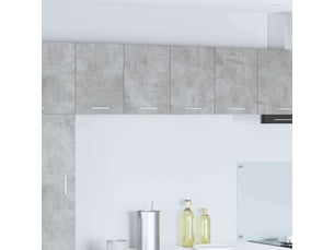 Meuble de rangement, armoire suspendue gris béton et blanc 60x31x40cm