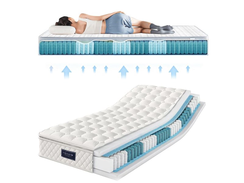  Matelas à ressorts - truxen8 - 90x200cm - 7 zones - fermeté h3 - oeko-tex 90x200x25cm - Conforama B