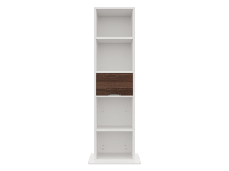  Colonne de rangement rotative avec miroir en pied mdf blanc 45 x 45 x 168 cm NK000704AAK - Conforama A