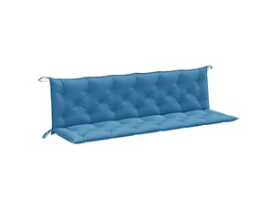 Lot de 2 coussins de banc de jardin, coussins d'assise bleu mélangé tissu cf58646