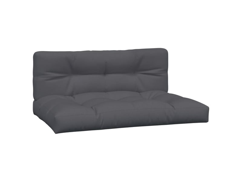  Lot de 2 coussins de palette, coussins de canapé anthracite tissu cf59480  - Conforama A