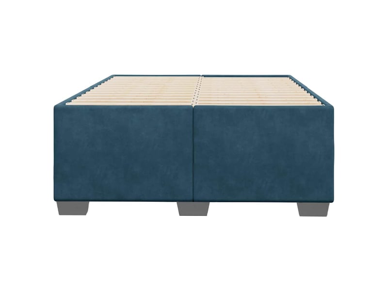  Lit double- lit adulte -  cadre de lit sans matelas bleu 120x200 cm velours  - Conforama C