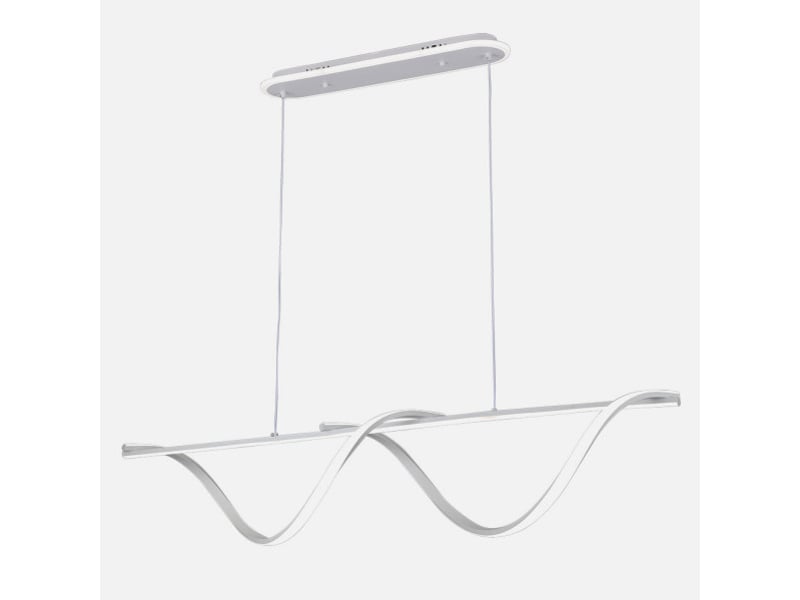  Fabrilamp house, suspension, moderne, led, 125 w, 5694 lm, 3000-4000-6000 k, blanc, 50-110 x 110 x 15 cm 249592001 - Conforama C