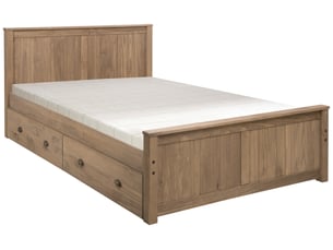 Lit adulte 140x200 cm avec set de 2 tiroirs