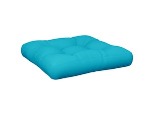 Coussin de palette, coussin de chaise, coussin de canapé turquoise 58x58x10 cm tissu oxford cf55478
