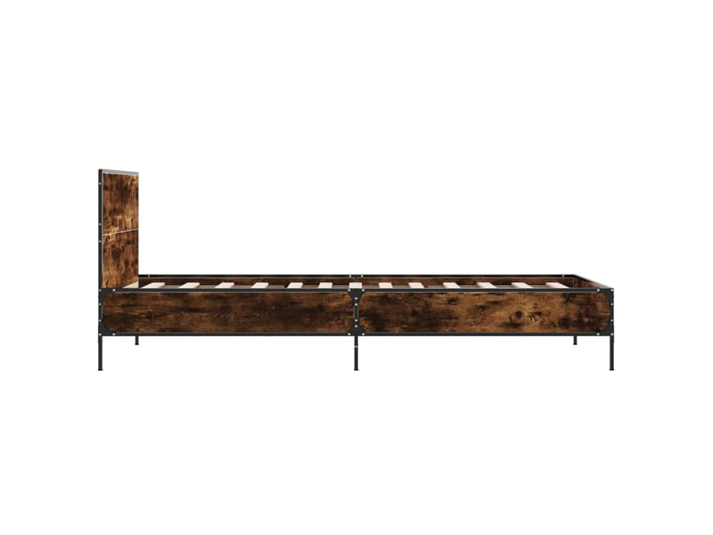  Lit simple- lit adulte -  cadre de lit sans matelas chêne fumé 100x200 cm  - Conforama D