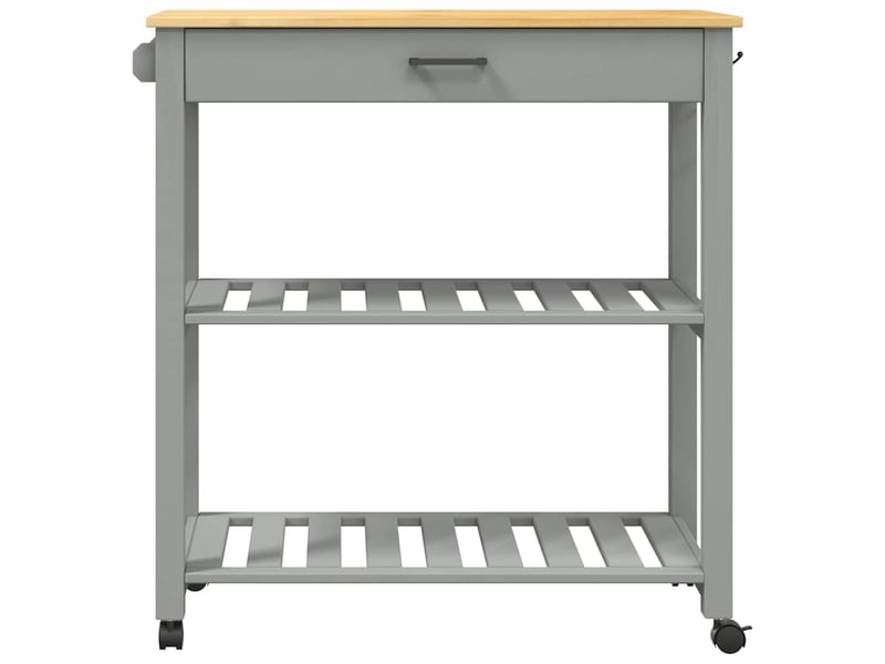  Desserte de cuisine, chariot de rangement monza 84x40x88,5 cm bois massif de pin shl65472  - Conforama E