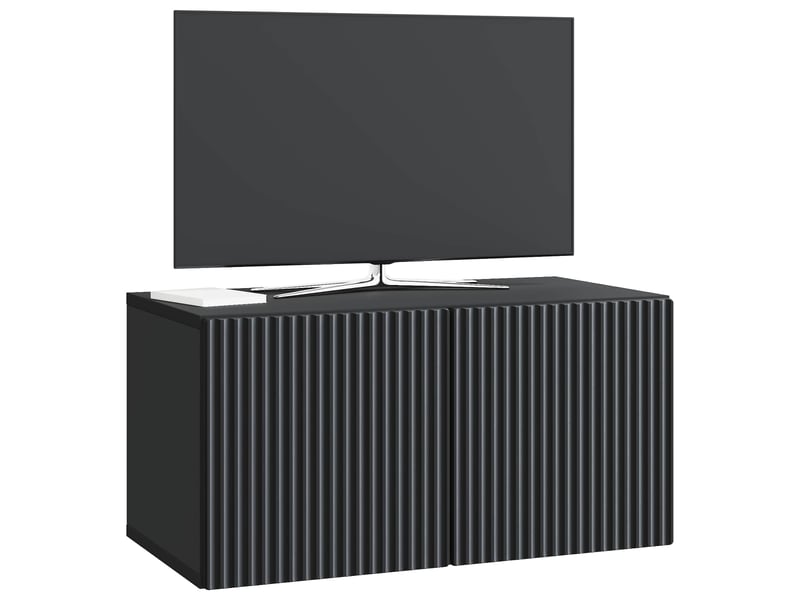 Meuble tv - banc tv - meuble de rangement mural 59,5 x 31 x 30 cm noir bois d'ingénierie  - Conforama C